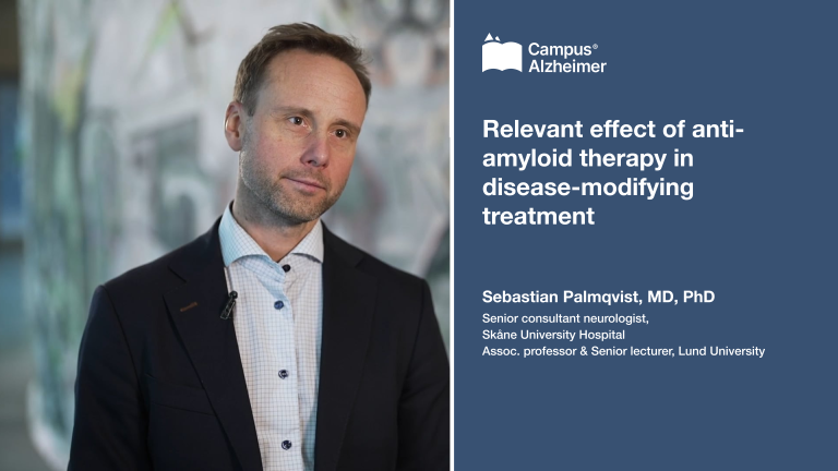Relevant effect of anti-amyloid therapy in disease-modifying treatment