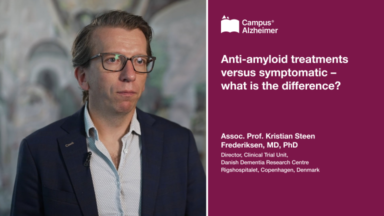 Anti-amyloid treatments versus symptomatic – what is the difference