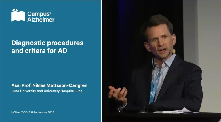 Diagnostics procedures and criteria for AD